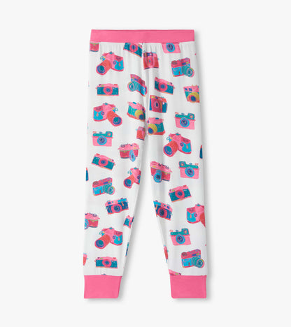 Girls Sketchy Cameras Bamboo Pyjama Set