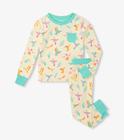 Girls Springtime Hummingbirds Bamboo Pyjama Set
