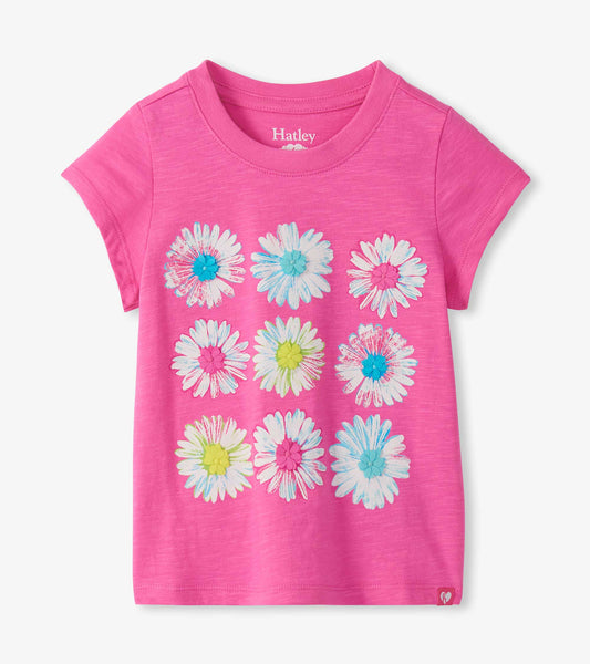 Girls Party Flowers Graphic Tee
