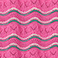 View Girls Strawberry Moon Knit Dress - Pink patterned design with wavy zigzag stripes and textured floral background