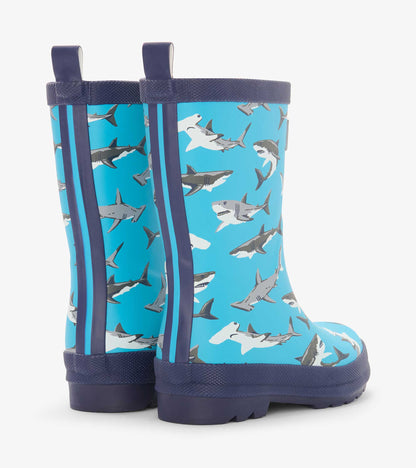 Boys Shark Party Matte Wellies