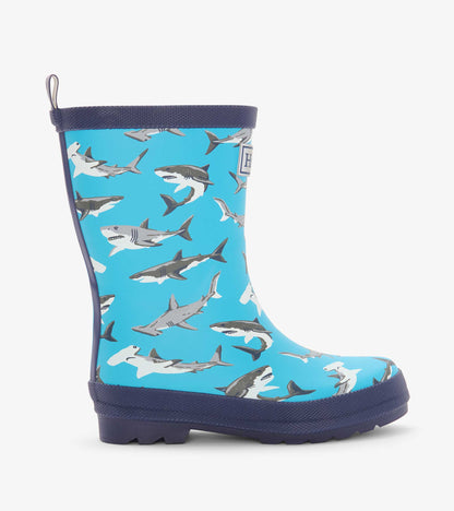 Boys Shark Party Matte Wellies