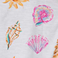 View Girls Shells and Sunshine Smocked Waist Dress - Pink shell and starfish pattern on light fabric