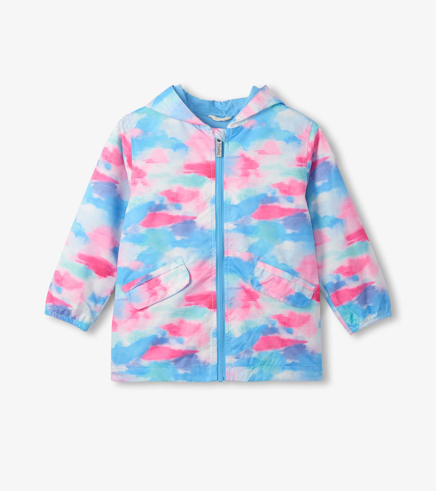 Girls Sunset Tie Dye Microfiber Raincoat