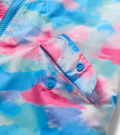 Girls Sunset Tie Dye Microfiber Raincoat