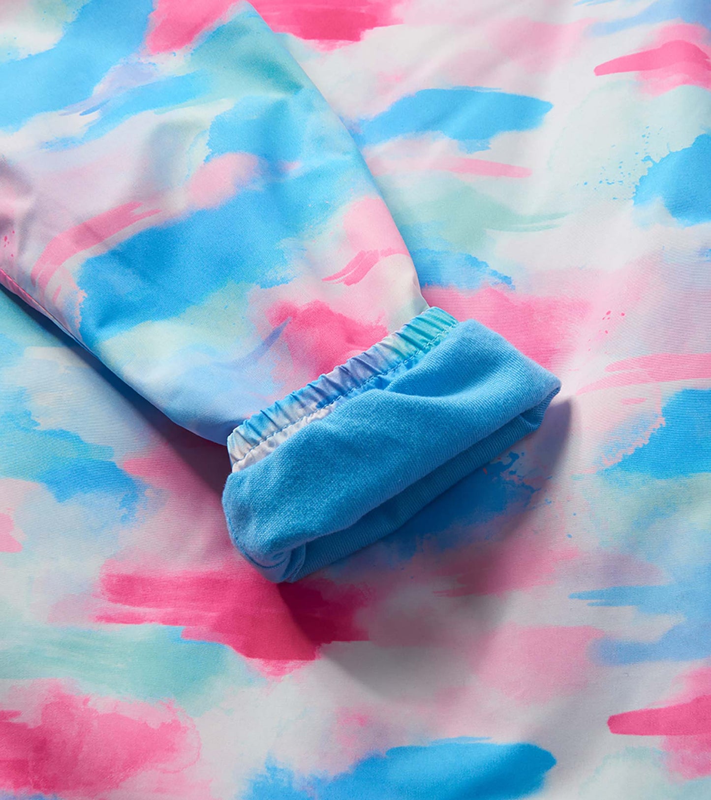 Girls Sunset Tie Dye Microfiber Raincoat