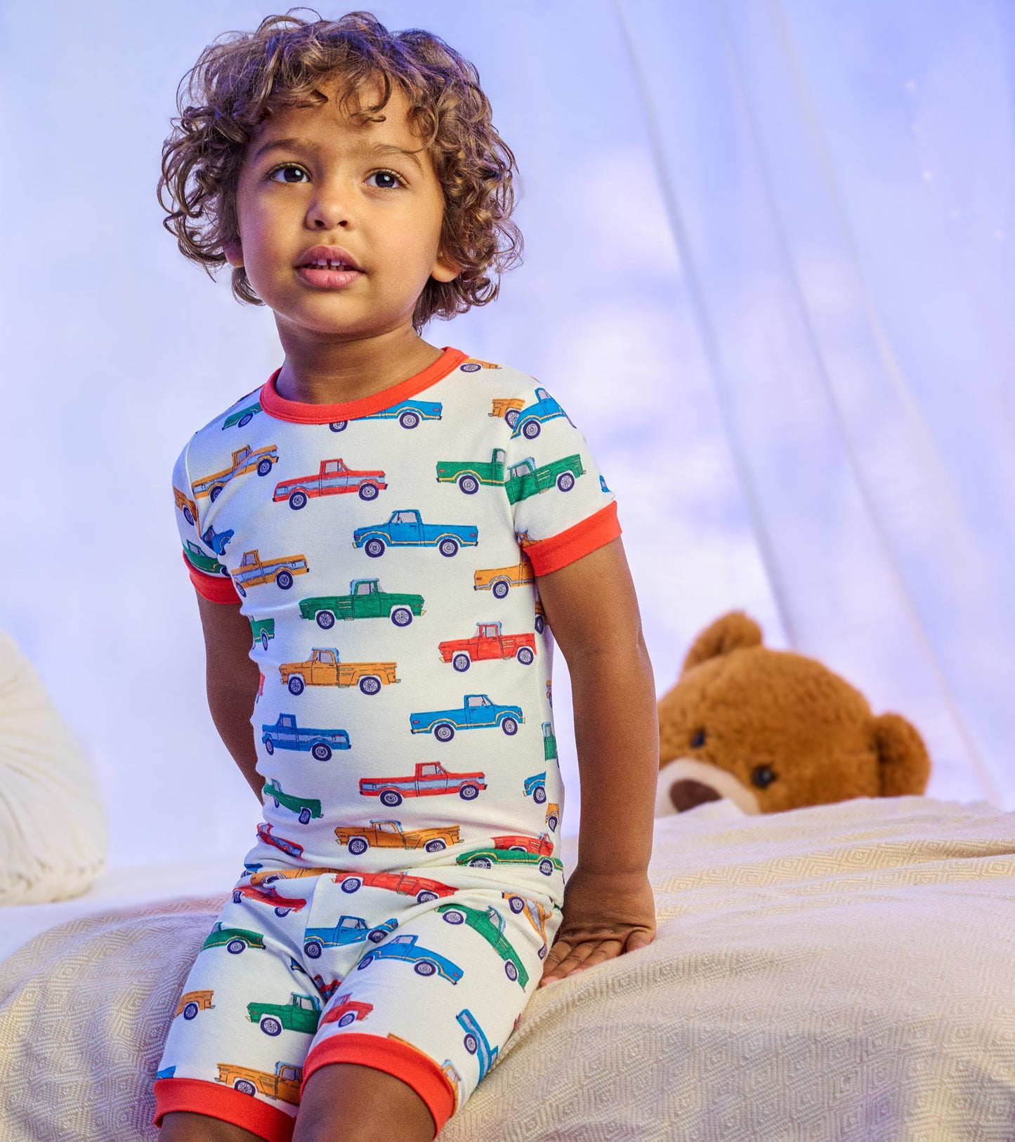 Boys Trucks Bamboo Short Pyjama Set