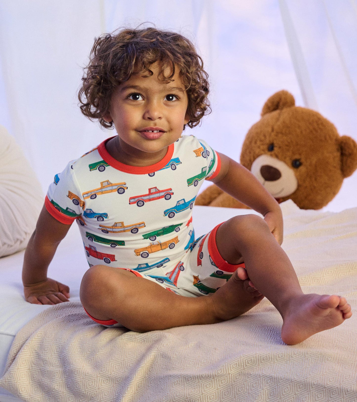 Boys Trucks Bamboo Short Pyjama Set