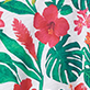 View Girls Tropical Flowers Trapeze Dress - Red and pink tropical flowers with green leaves on a white background