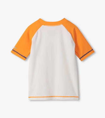 Boys Sunny Orange Short Sleeve Rashguard