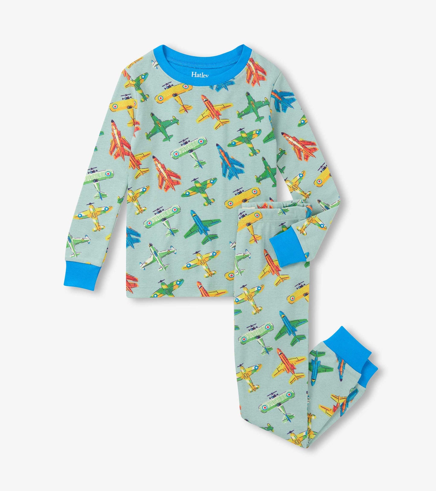 Boys Vintage Aircrafts Cotton Pyjama Set