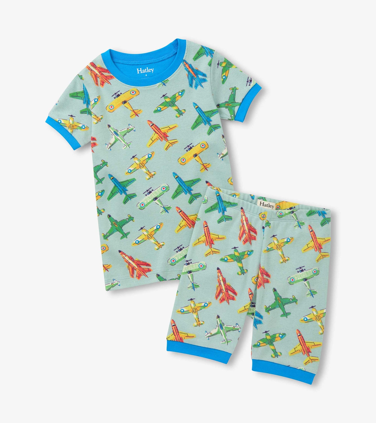 Boys Vintage Aircrafts Cotton Short Pyjama Set