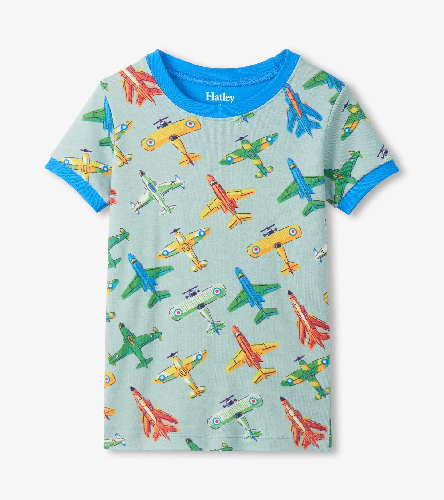 Boys Vintage Aircrafts Cotton Short Pyjama Set