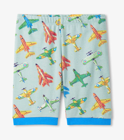 Boys Vintage Aircrafts Cotton Short Pyjama Set