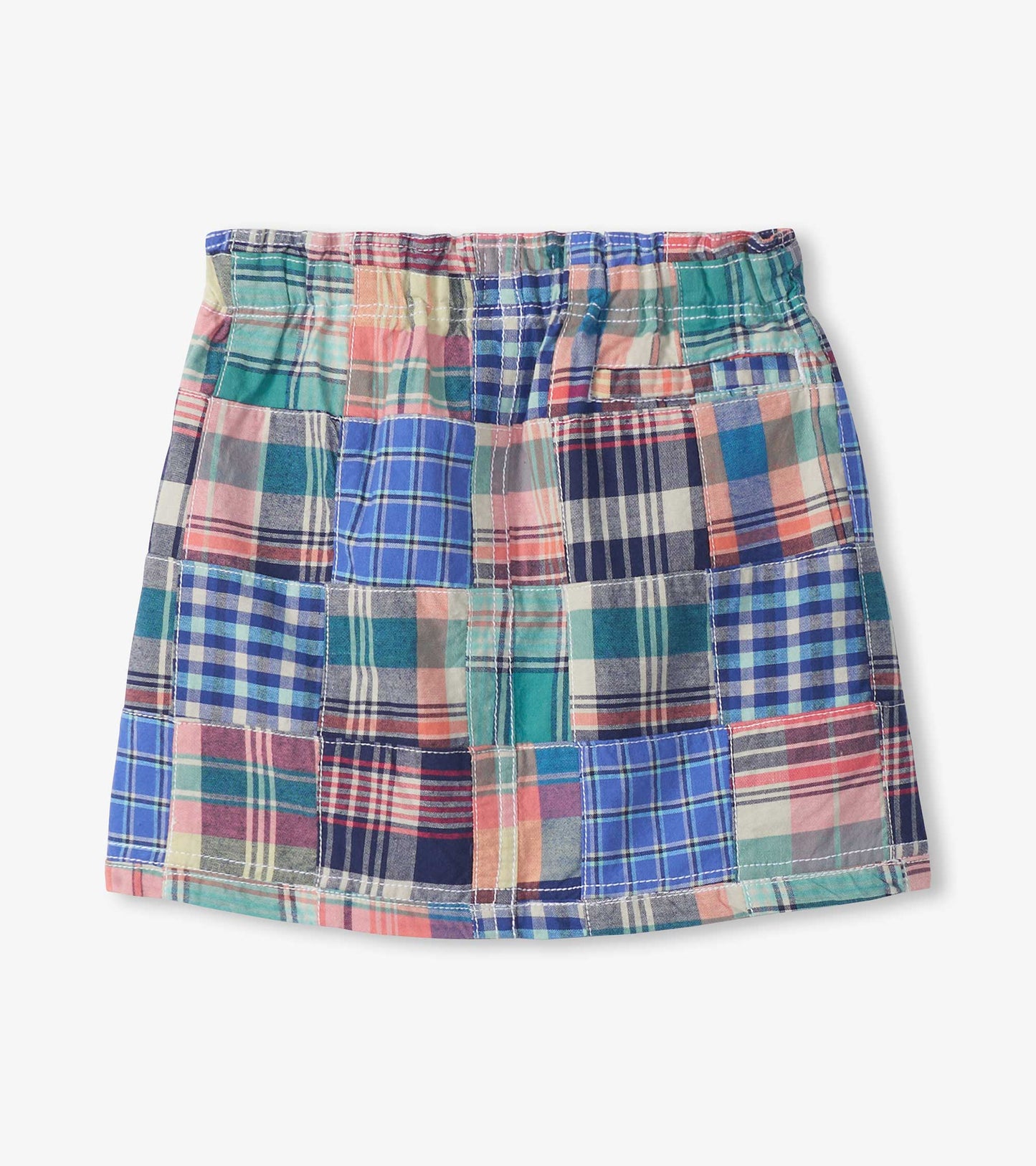 Girls Vintage Summer Madras Woven Skirt