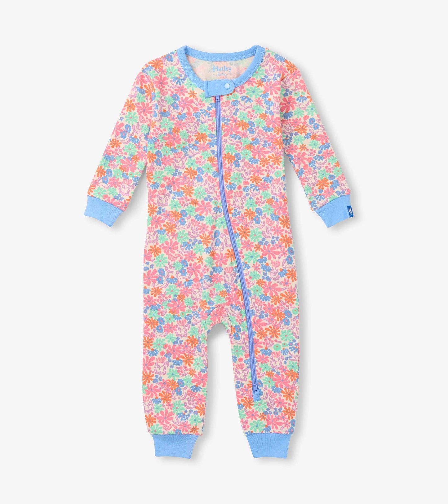 Baby Girls Whimsical Flowers Cotton Sleeper