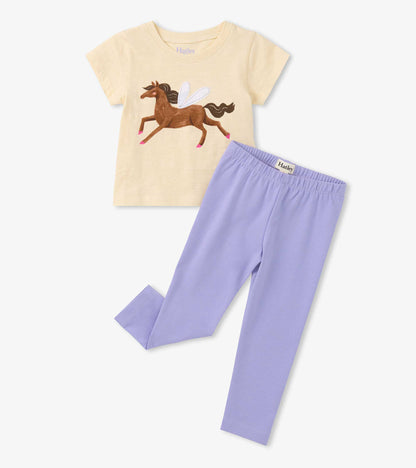 Baby & Toddler Girls Dreamy Horse T-Shirt & Legging Set