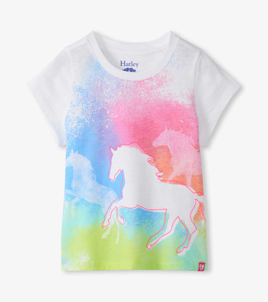 Girls Running Horses Graphic Tee