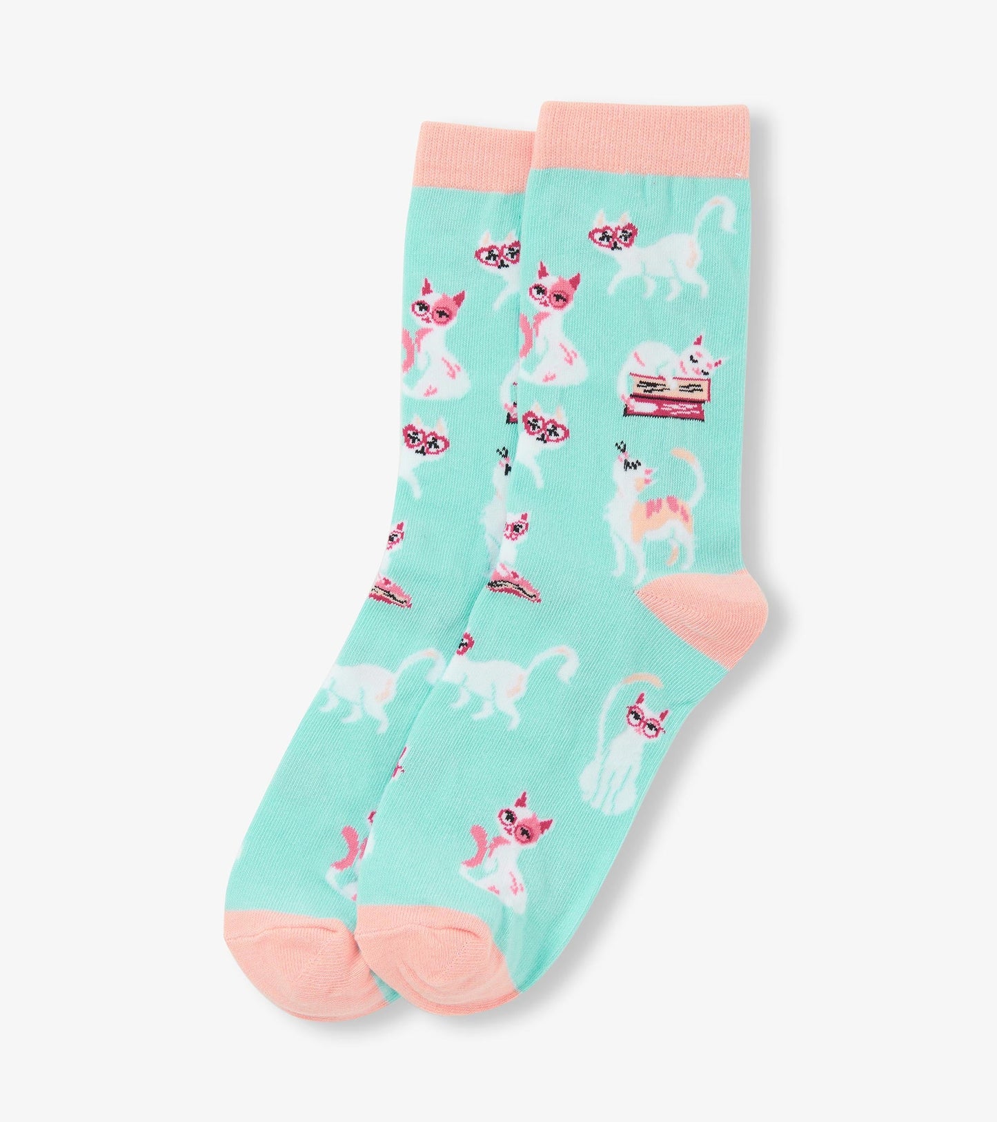 Kitty Cat Book Club Women's Crew Socks