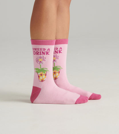 I Need A Drink Women's Crew Socks