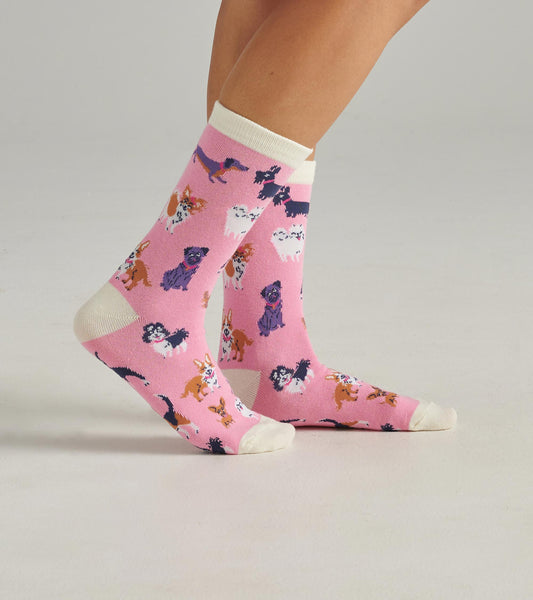 Cheerful Dogs Women's Crew Socks