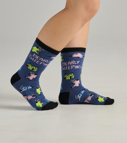 Bearly Sleeping Women's Crew Socks