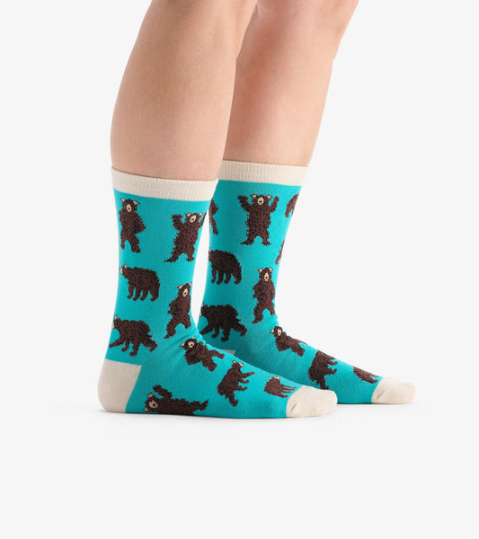Women's Brown Bears Crew Socks