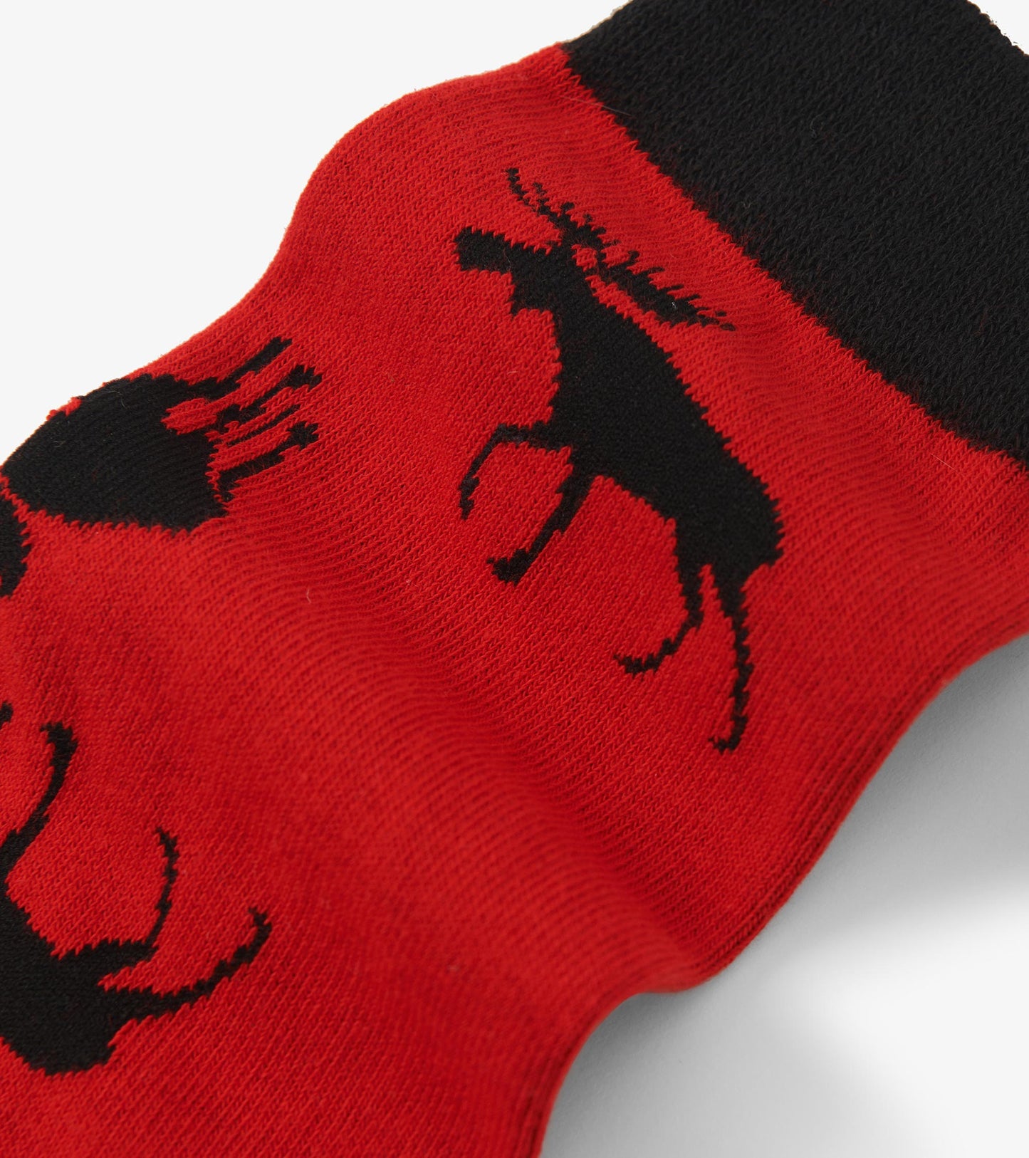 Moose on Red Women's Crew Socks