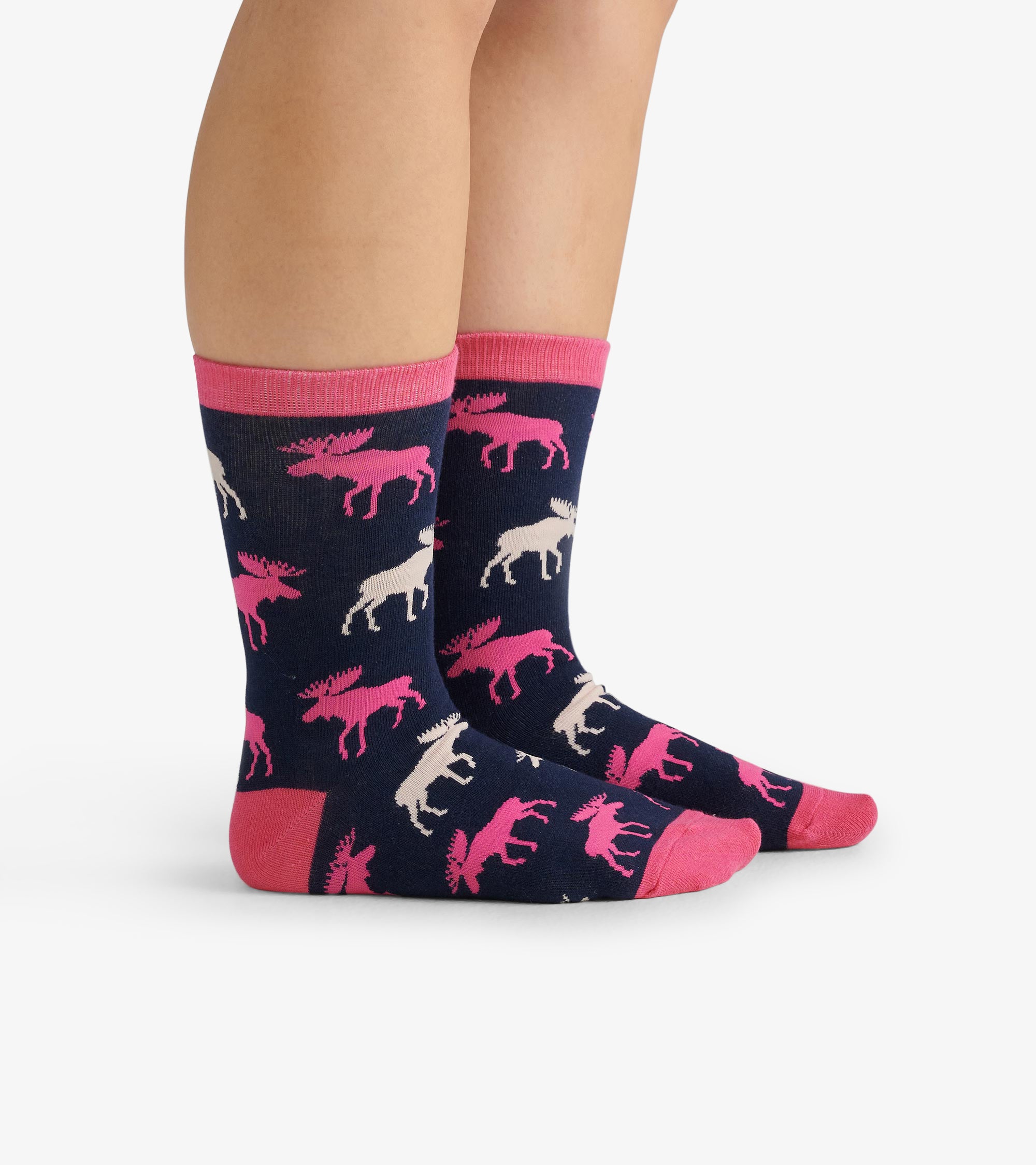 Raspberry Moose Women's Crew Socks