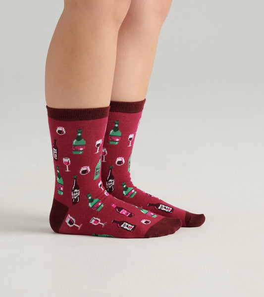 Age Gets Better with Wine Women's Crew Socks