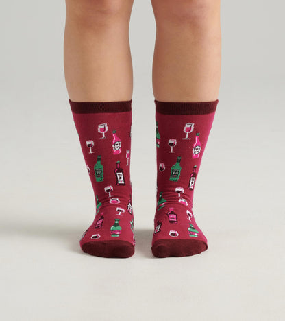 Age Gets Better with Wine Women's Crew Socks