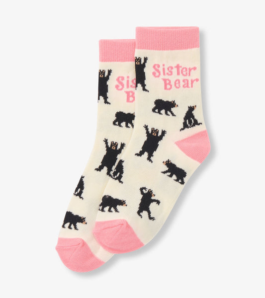 Girls Sister Bear Crew Socks Hatley Little Blue House