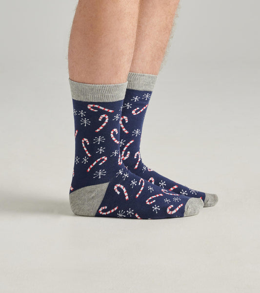 Men's Candy Canes Crew Socks