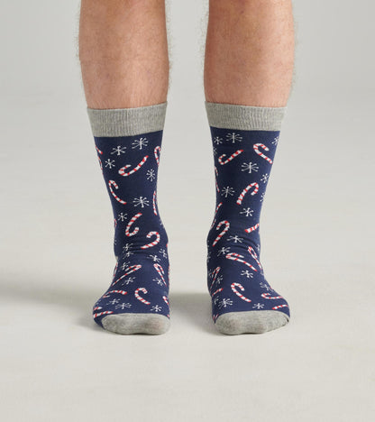 Men's Candy Canes Crew Socks