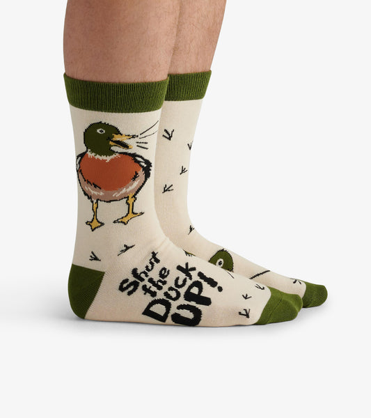 Shut the Duck up Men's Crew Socks