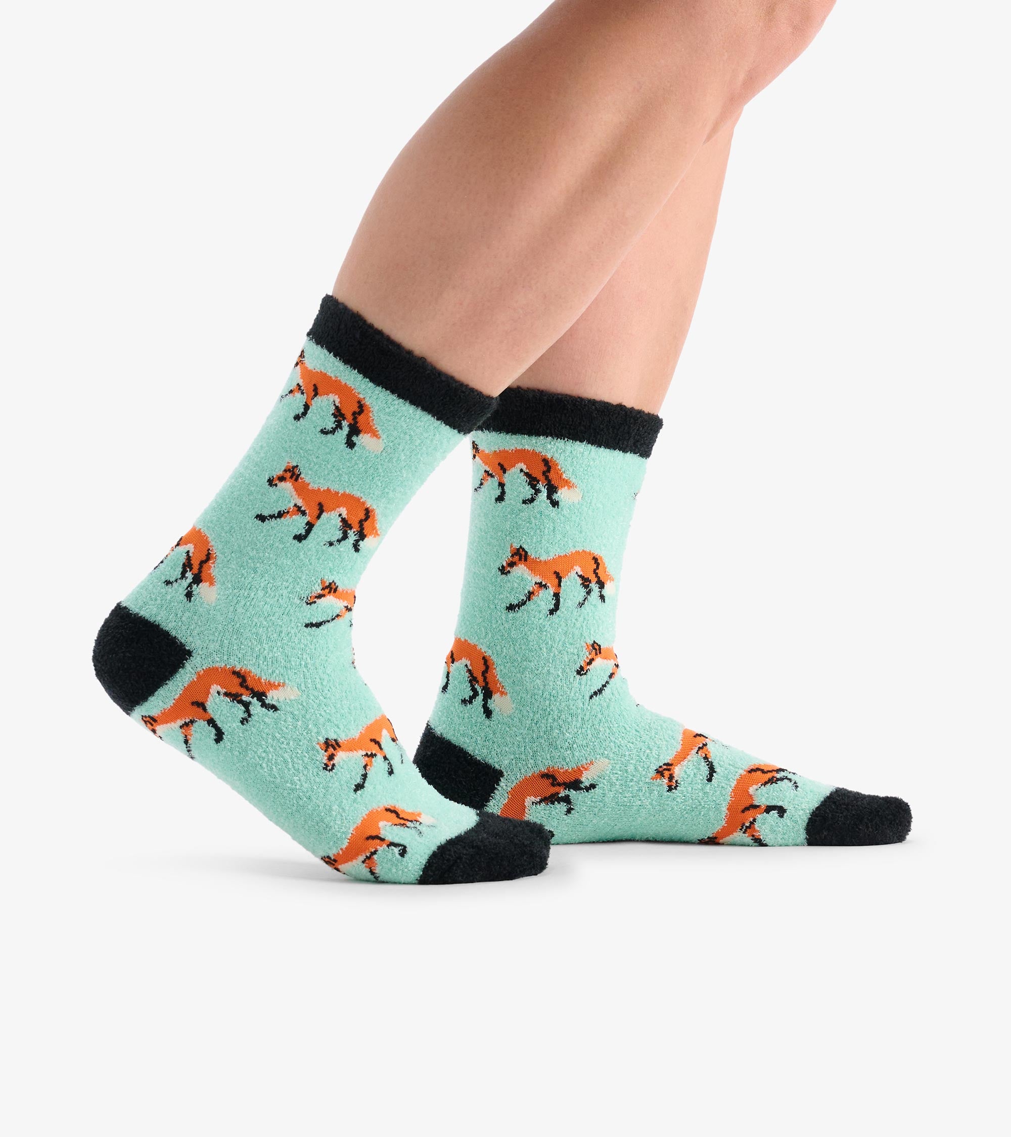 Adult Foxes Fuzzy Socks