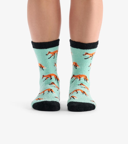 Adult Foxes Fuzzy Socks