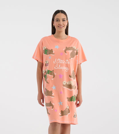 Women's Otter Be Sleeping Sleepshirt Hatley Little Blue House