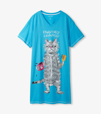 Women's Pawsitively Exhausted Sleepshirt