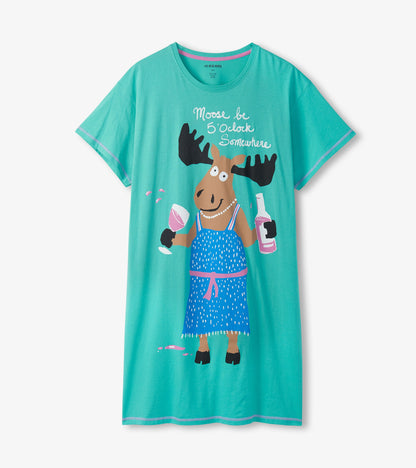 Women's Moose Be 5 O'Clock Sleepshirt