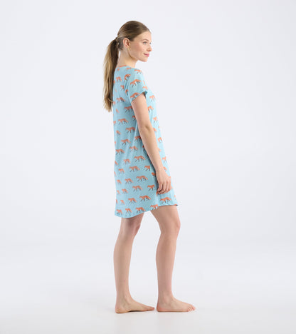 Women's Watercolour Foxes Nightdress