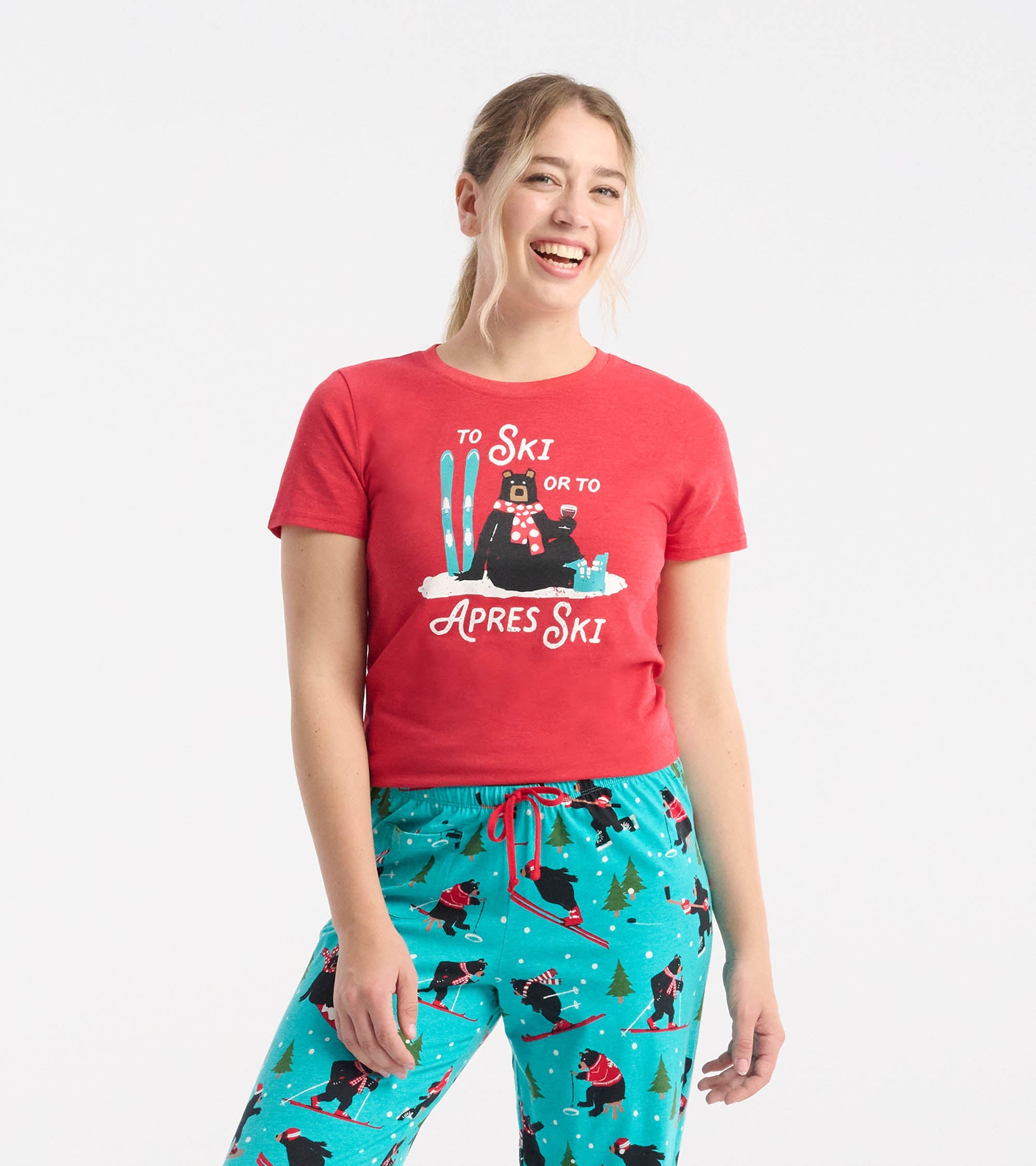 Women's To Ski Or To Apres Ski Pajama Tee