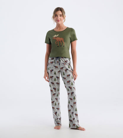 Women's Wild Moose Pajama T-Shirt
