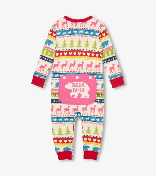 Baby Cream Fair Isle Union Suit