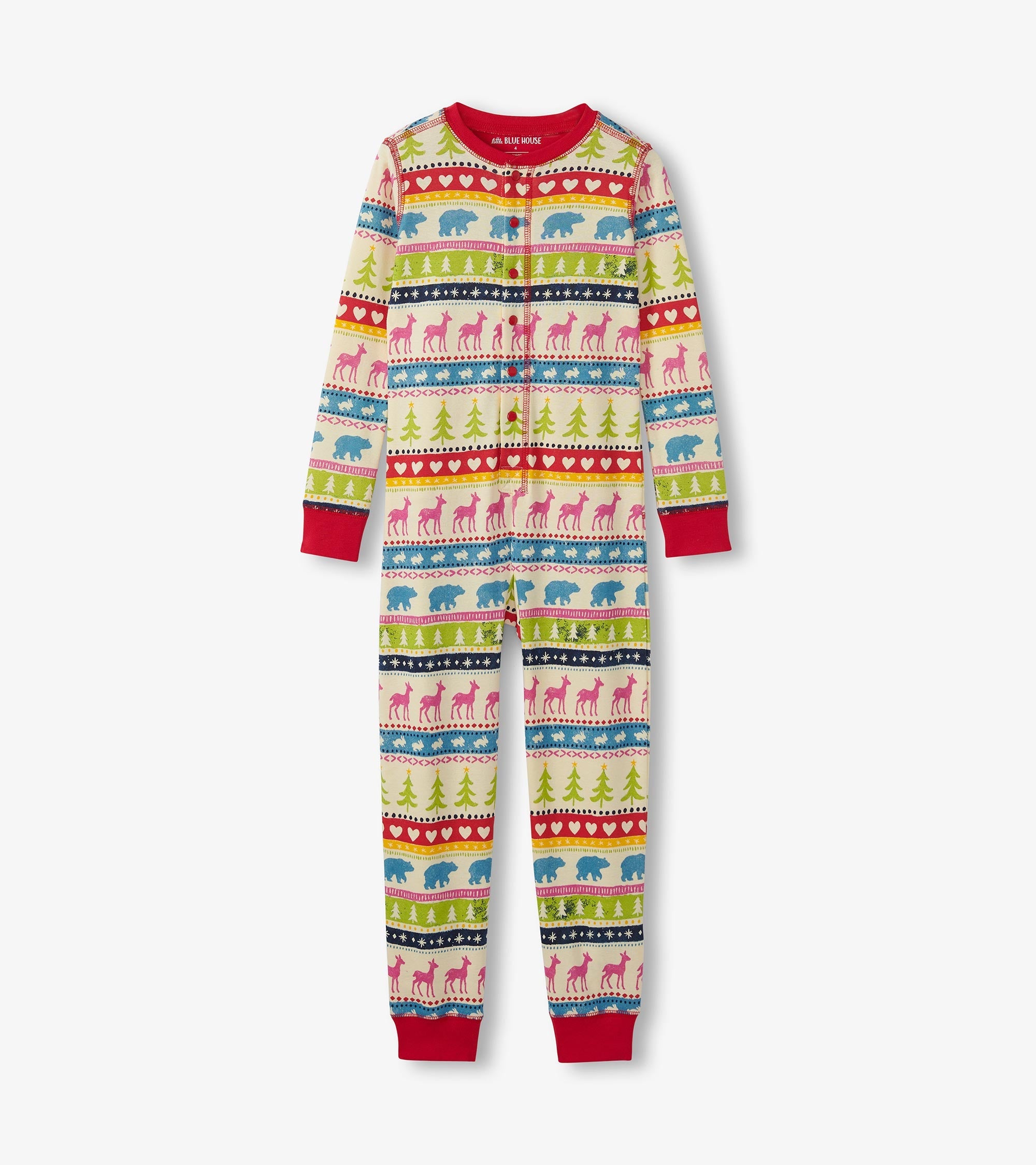 Kids Cream Fair Isle Onesie