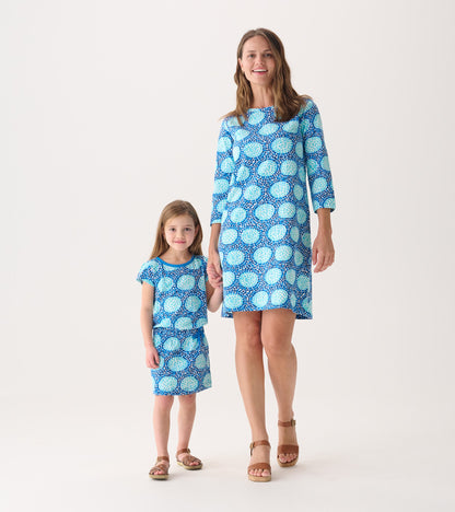 Women's Cobblestone Path 3/4 Sleeve Summer Dress Hatley Little Blue House