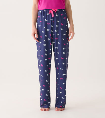 Capelton Road Women's Running Horses Pajama Pants