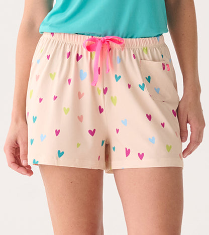 Capelton Road Women's Jelly Bean Hearts Pajama Shorts