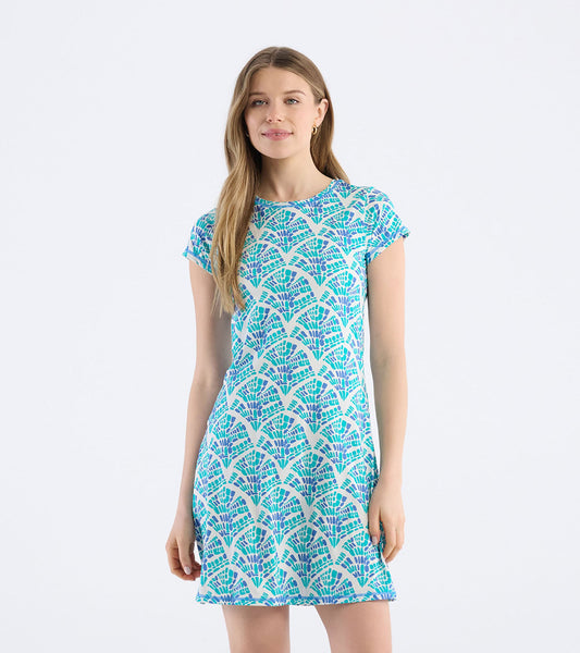 Women's Mosaic Waves T-Shirt Dress