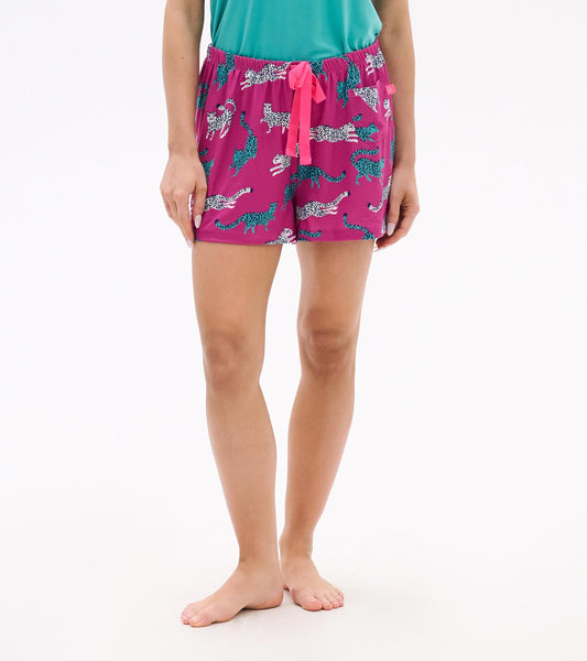 Women's Cheetah Polyknit Pyjama Shorts Hatley